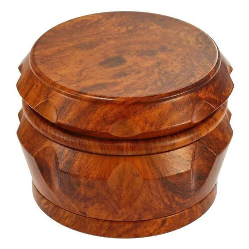 Wooden Grinder Large Capacity 4-Layer Grinder with Pollen Scraper Suitable for Home Kitchen 2