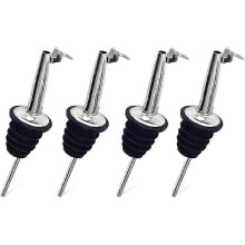 Paquete de 4 boquillas vertedoras para botellas con solapa, para vino, aceite de oliva, café, jarabe,