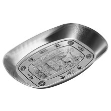 Assiette en fer blanc rétro européenne en forme de bateau, plateau en fer blanc vintage, assiette de