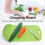 Multifunctional Drainage Plastic Chopping Board Kitchen Drain Cutting Block Kitchen Tool Green 2