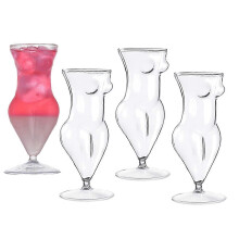 Lot de 4 verres blancs, verres à whisky, verres à cocktail de forme unique