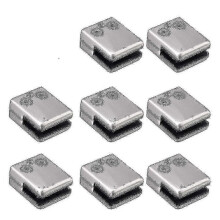 Glasklemme, 8er-Packung Edelstahl-Vierkantklemme 6–8 mm Glasclip-Klemmhalterung Flache Rückseite SZRH