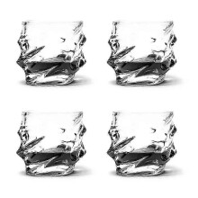 Lot de 4 verres à whisky en cristal, verres à whisky, verres écossais soufflés à la main, idées cadeaux