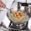 Solid Stainless Steel Spider Strainer Ladle, Kitchen Utensils Wire Strainer Pasta Strainer Spoon 2