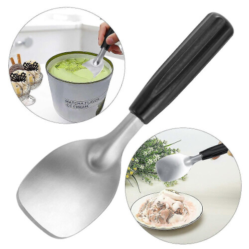 Cuillère à glace plate en acier inoxydable pour glace dure ou crémeuse 1