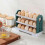 New Refrigerator Egg Storage Box Rotating Fridge Egg Holder Case Space-Saving Egg Organizer Contain 3