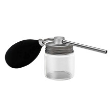 Botella dispensadora de talco para barberos con tapa de aluminio