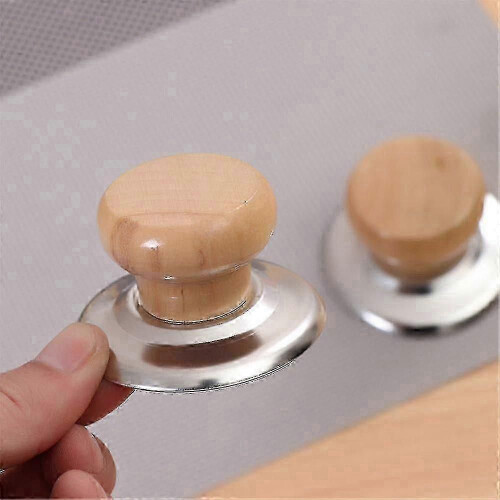 12pcs Pot Lid Knobs Holding Wooden Handle Universal Kitchen Cookware Pan Lid Knobs Replacement 1