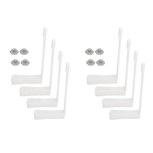 Lot de 8 supports de draps multifonctions pour la maison, fixations de couvertures de lit, gris