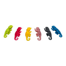 Glazen Herkenner Silicagel Label Rode Wijnbeker En Rea Beker Hanger
