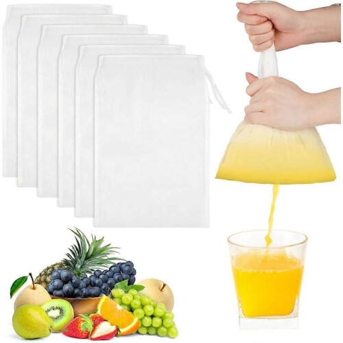 filter cloth - fine weave filter cloth - nylon filter bag - nut milk bag - reusable - with drawstring