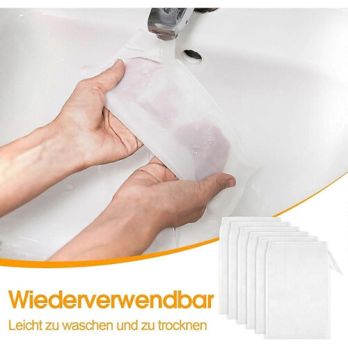 filter cloth - fine weave filter cloth - nylon filter bag - nut milk bag - reusable - with drawstring 1