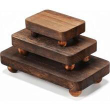 Lot de 3 supports décoratifs en bois pour ferme, style vintage, rustique et empilable