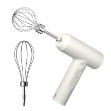 Elektrische eierklopper, tweedraads voedselklopper, 3-snelheden garde, verticale draadloze handmixer