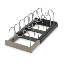Support de couvercle de casserole de cuisine en acier inoxydable Ă 7 compartiments, organisateur de