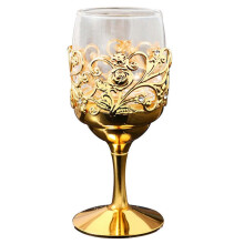 Verre à vin doré vintage européen pour fête, rassemblement, mariage