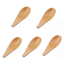 5 stuks mini houten lepels met korte steel voor koffie, losse thee, melkpoeder