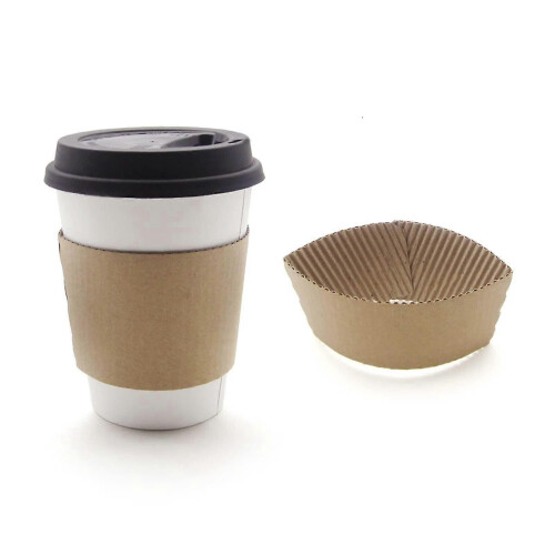 300 pack coffee cup sleeve, disposable corrugated cardboard paper jackets 1