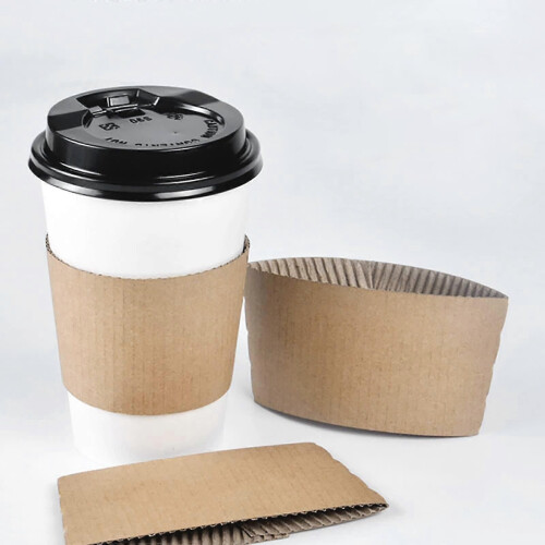 300 pack coffee cup sleeve, disposable corrugated cardboard paper jackets 2