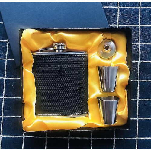 Ensemble de flasques à alcool en acier inoxydable Golden Black1