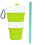 WhiteGreen Silicone Folding Lid Leak Proof Coffee Cup Straw 550ml 1