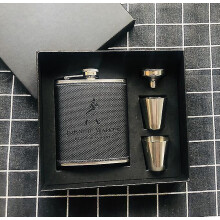 Ensemble de 2 flasques à alcool en acier inoxydable gris avec entonnoir