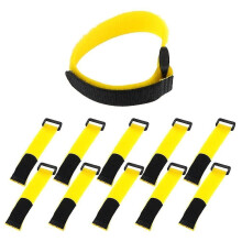 Gancio riutilizzabile per fascette fermacavi in nylon autoadesivo multifunzione giallo