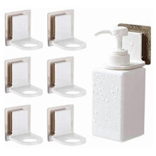 6 stuks ponsvrije hangende zuignappen met goudkleurige geborstelde patch opp#C0K1N#