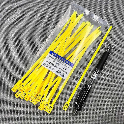3X100 yellow Cable Ties Self locking Nylon Wire Zip Organiser
