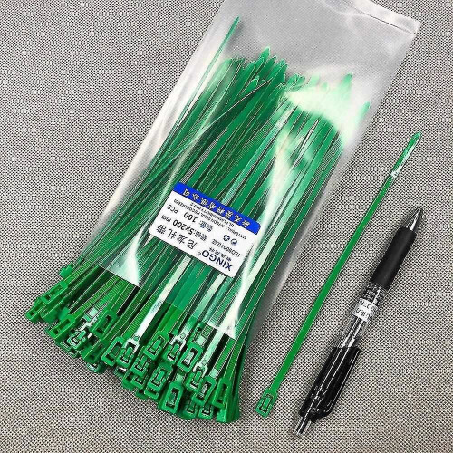 3X100 green Cable Ties Self locking Nylon Wire Zip Organiser