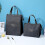Marineblauwe lunchtaskoeler met H-ritssluiting 2