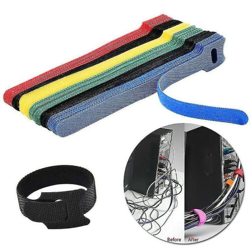 Grey 50pcs Of Reusable Nylon Cable Strap Ties loop Hook 1