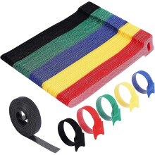 Pxcl 100 fascette fermacavi riutilizzabili in nylon e microfibra, organizer per cavi e gestione cavi,