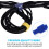 Pxcl 100 fascette fermacavi riutilizzabili in nylon e microfibra, organizer per cavi e gestione cavi, 3