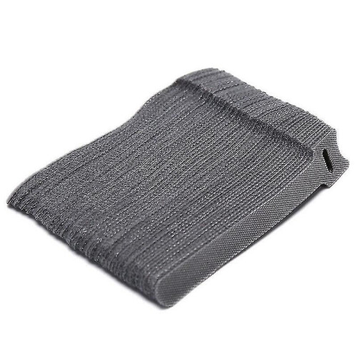 Grey 50pcs Of Reusable Nylon Cable Strap Ties loop Hook