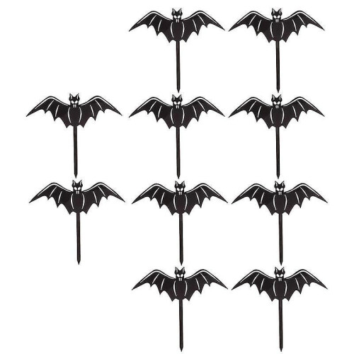 10 pièces de décoration de chauve-souris noire 2