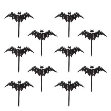 10 pièces de décoration de chauve-souris noire