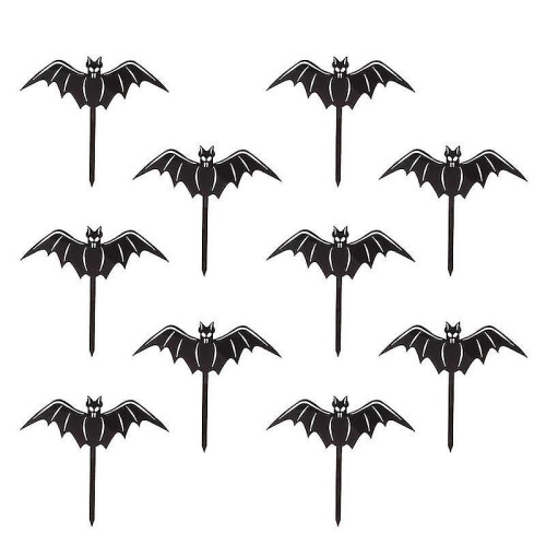 10 pièces de décoration de chauve-souris noire