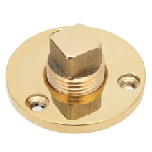 Kit de bouchon de vidange marin 25 mm/1 po en bronze avec finition polie miroir pour glacières et viviers