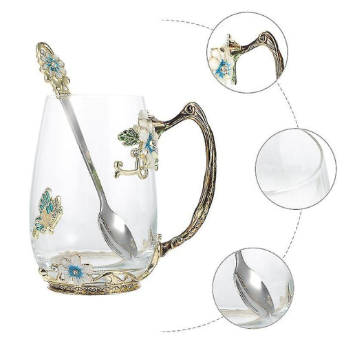1pcs Enamel Glass Cup 2