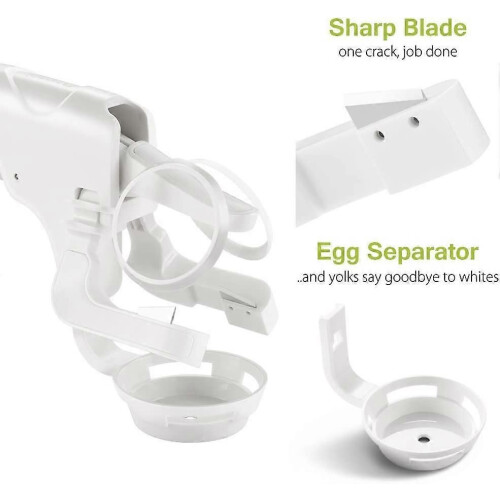 Eggs Splinterless Egg Cracker, Kitchen Gift Gadget, Egg Yolk, Protein Separator Blank, Kitchen Tool 2