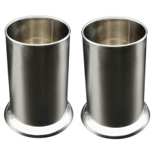Lot de 2 porte-pailles en acier inoxydable, distributeur de pailles de comptoir, organiseur de couverts,