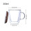 Simple coffee cup Double-layer transparent coffee cup Drinking tea cup High borosilicate glass 2