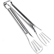 RVS barbecuetang, barbecuetang, buffetkeukengereedschap, broodklem, anti-hete barbecue