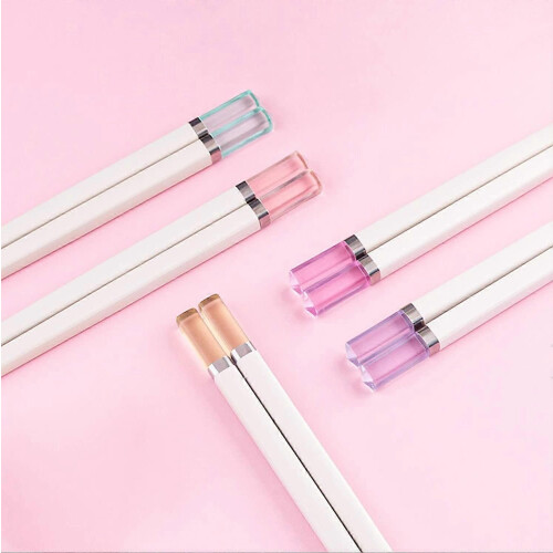 5 Paar Essstäbchen Fiberglas-Essstäbchen