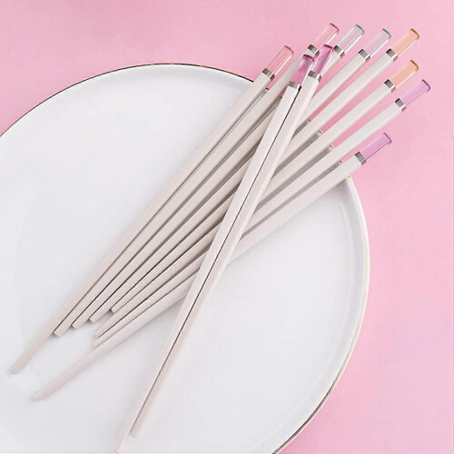 5 Paar Essstäbchen Fiberglas-Essstäbchen 1
