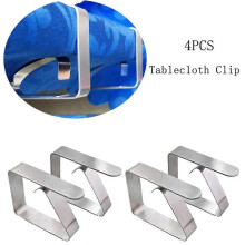 4x Edelstahl Tisch Tuch Abdeckung Schreibtisch Rock Clip Clamp Party Picknick
