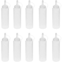 10 Quetschflaschen à 8 oz/240 ml, Multifunktions-Quetschflaschen, auslaufsicher, BPA-frei (transparent)