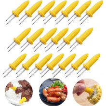 Brochettes de maïs 20 pièces, brochettes de maïs en acier inoxydable en forme d'épi de maïs, brochettes