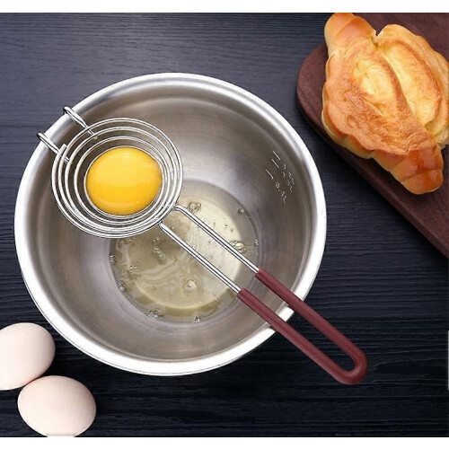 Stainless Steel Egg Yoke Separator, Egg White and Yolk Separator Filter, Kitchen Utensils Gadget Bakeware 2